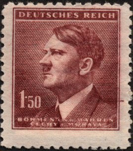 Stamp, Adolf Hitler (1889-1945), chancellor, Bohemia and Moravia,  , Heads of State, Dictators