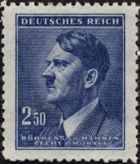 Stamp, Adolf Hitler (1889-1945), chancellor, Bohemia and Moravia,  , Heads of State, Dictators