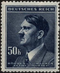Stamp, Adolf Hitler (1889-1945), chancellor, Bohemia and Moravia,  , Heads of State, Dictators
