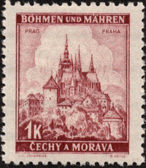 Stamp, Prag / Praha, Bohemia and Moravia,  
