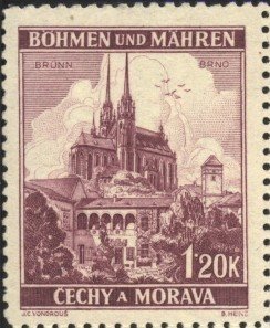 Stamp, Brünn / Brno, Bohemia and Moravia,  , Palaces, Castles