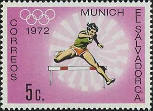 Stamp, Hurdless, El Salvador,  , Olympic Games