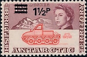 Stamp, Surcharged, British Antarctic Territory (BAT),  