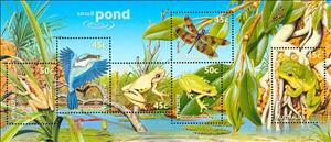 Souvenir Sheet, Pondlife Minisheet, Australia,  