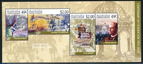 Souvenir Sheet, Federation Minisheet, Australia,  