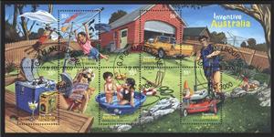 Souvenir Sheet, Australian Inventive, Australia,  , Cars, Inventions, Children
