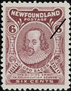Stamp, Lord Bacon, Newfoundland,  
