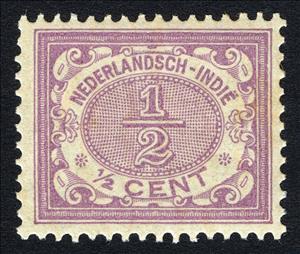 Stamp, Type `Vurtheim`, Netherlands East Indies,  , Numbers