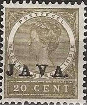 Queen Wilhelmina (Overprinted `Java`)