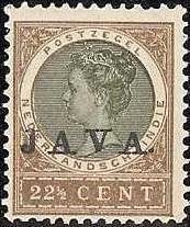 Queen Wilhelmina (Overprinted `Java`)