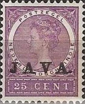 Queen Wilhelmina (Overprinted `Java`)