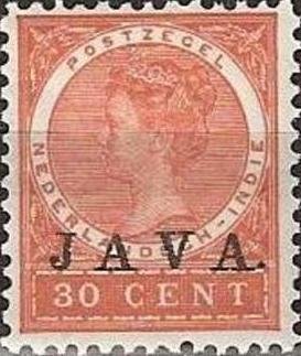 Queen Wilhelmina (Overprinted `Java`)