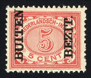 Stamp, Type `Vurtheim` (Overprinted `Buiten bezit`), Netherlands East Indies,  , Numbers