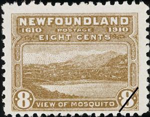 Stamp, View of Mosquito, Newfoundland,  