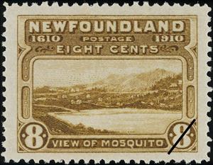 Stamp, View of Mosquito, Newfoundland,  