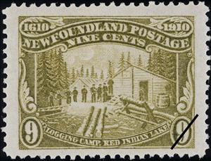 Stamp, Logging camp, Newfoundland,  
