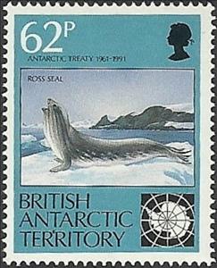 Stamp, Ross Seal (Ommatophoca rossi), British Antarctic Territory (BAT),  