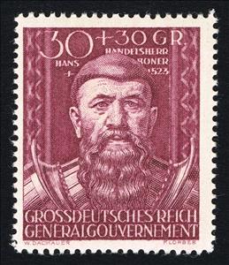 Stamp, Hans Boner, Germany, General Government,  