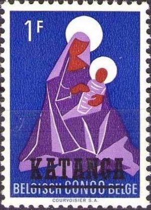 BE C363 with overprint 'KATANGA'