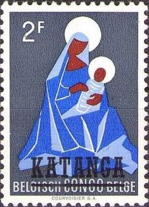 BE C364 with overprint 'KATANGA'