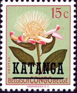 Belgian Congo BE C303 with overprint 'KATANGA'