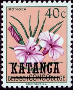 Belgian Congo BE C306 with overprint 'KATANGA'