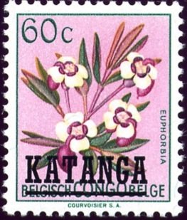 Belgian Congo BE C308 with overprint 'KATANGA'