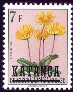 Belgian Congo BE C318 with overprint 'KATANGA'