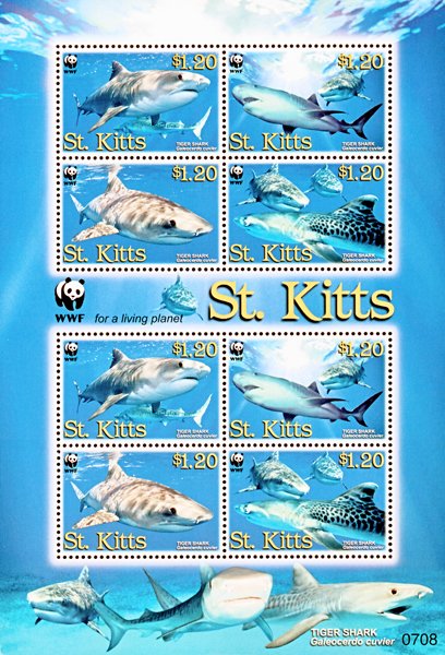 WWF Tiger Shark sheet with 2 sets