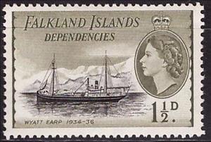 Stamp, Wyatt Earp, Falkland Islands, Dependencies,  