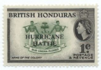 Stamp, Coat of arms of the colony, British Honduras,  