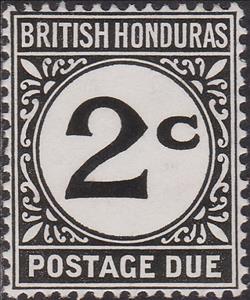 Stamp, Large Numeral, British Honduras,  
