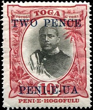 Surcharge in Blue,Red