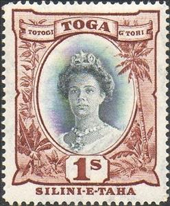 Stamp, Queen salote, Tonga,  