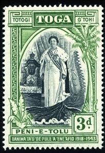 Stamp, Accession Anniversary, Tonga,  