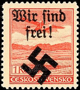 Stamp, Local Issues, Bohemia and Moravia,  , Aviation, Aircrafts