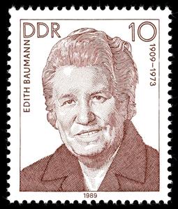 Stamp, Edith Baumann (1909-1973), Germany, Democratic Republic,  