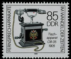 Stamp, Tabletelephone OB 05 (1905), Germany, Democratic Republic,  , Telephones