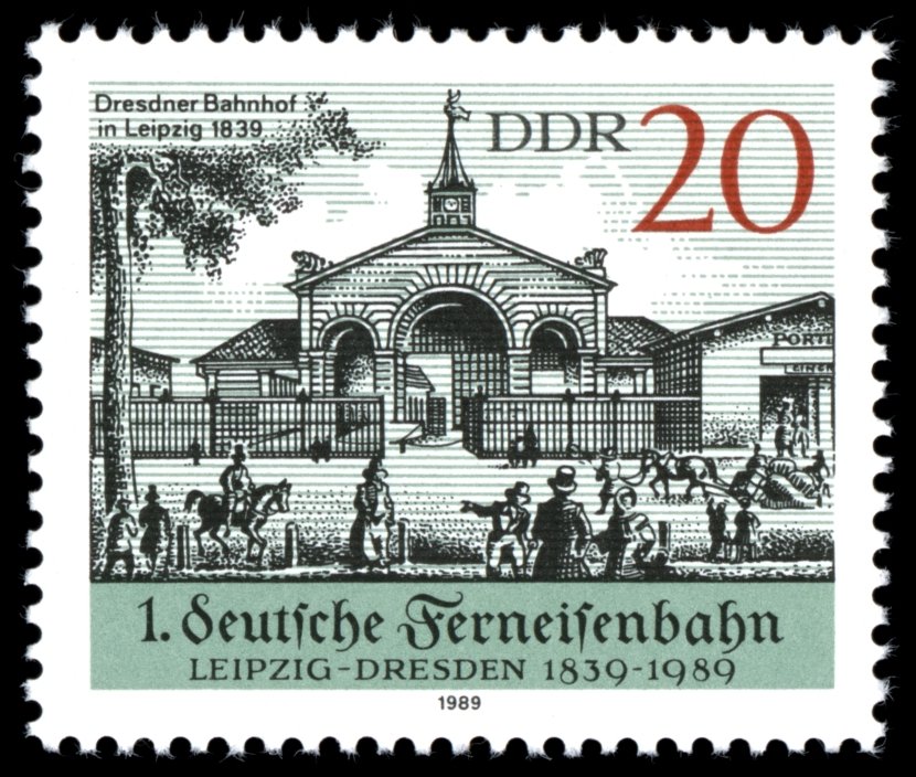 Dresden station in Leipzig (1839)