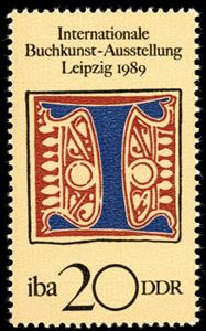 Stamp, Initial "I", Germany, Democratic Republic,  
