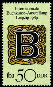 Stamp, Initial "B", Germany, Democratic Republic,  