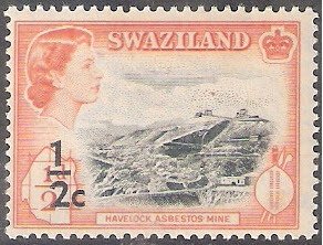 Stamp, Surcharged, Swaziland,  