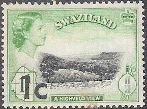 Stamp, Surcharged, Swaziland,  
