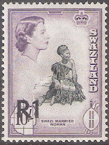 Stamp, Surcharged, Swaziland,  
