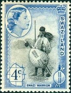 Stamp, Warrior, Swaziland,  