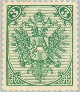 Stamp, Coat Of Arms With Numbers, Austrian Occupation of Bosnia and Herzegovina,  , Coats of Arms