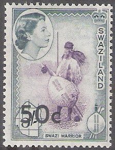 Stamp, Surcharged, Swaziland,  