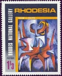 Stamp, Totem, Rhodesia,  , Art