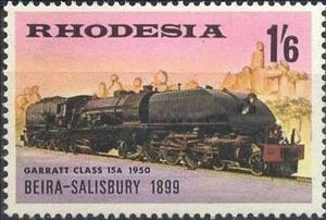 Stamp, Garret Articulated Locomotiv, Rhodesia,  , Railways