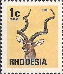 Stamp, Greater Kudu (Tragelaphus strepsiceros), Rhodesia,  